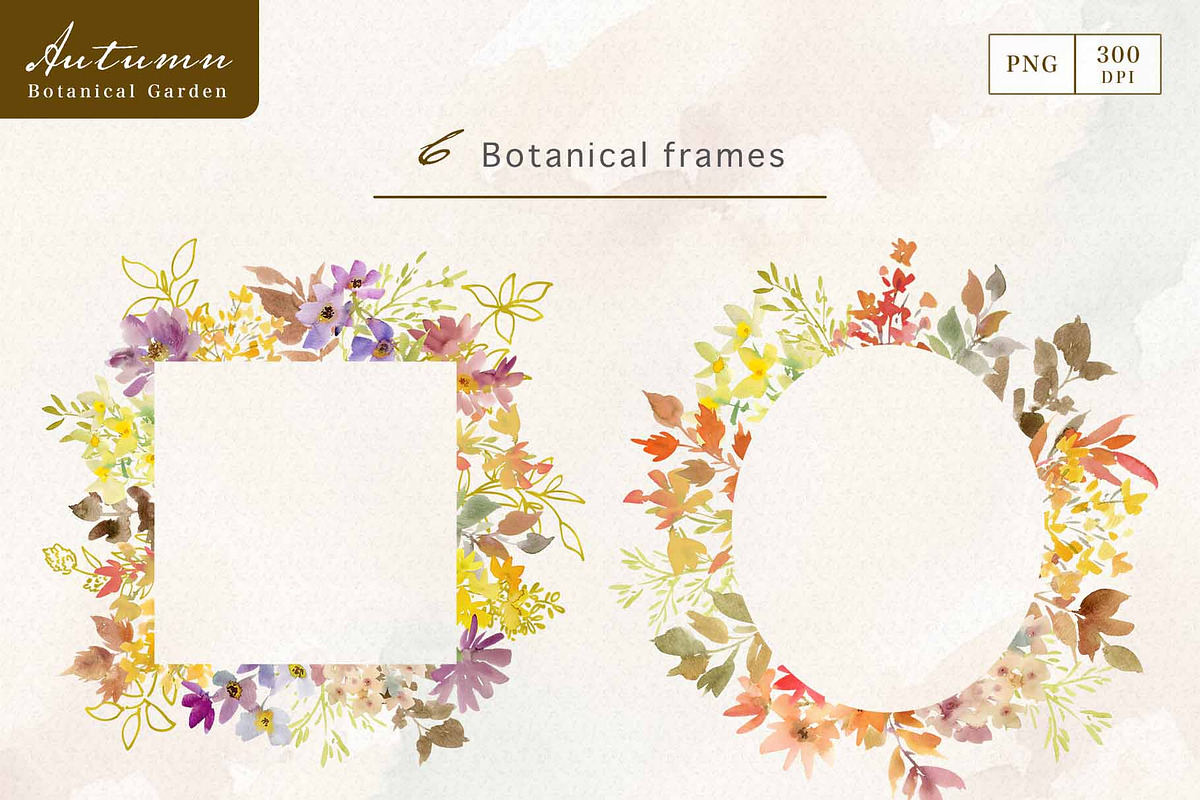 Watercolor Autumn botanical graphics, an Object Graphic by Sawango Designs (Photo 7 of 14)
