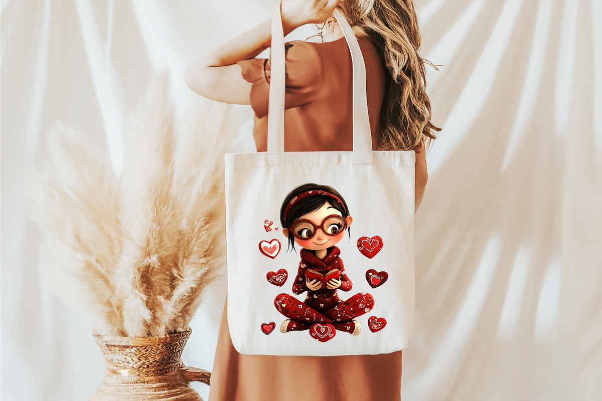Quirky Valentine Girl Clipart, an Illustration by designcity5 (Photo 3 of 5)
