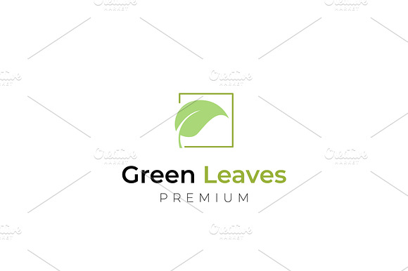 Simple Green Leaf Logo Design preview 4