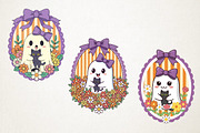 Girly Ghost Cat PNG, Preppy Spooky P, an Illustration by RobertsArt (Thumbnail 2 of 4)