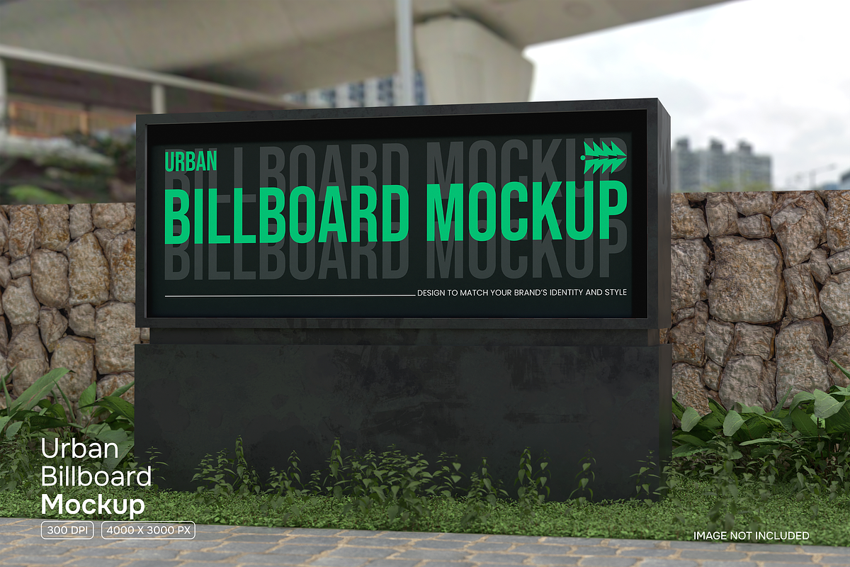Urban Billboard Mockup, an Advertising Mockup by Permadi Creative (Photo 1 of 2)