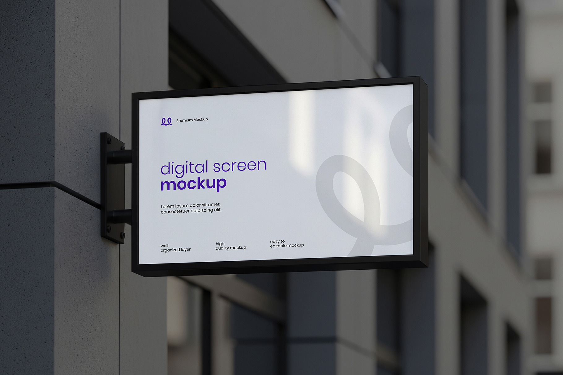 Digital Sign Screen Mockup