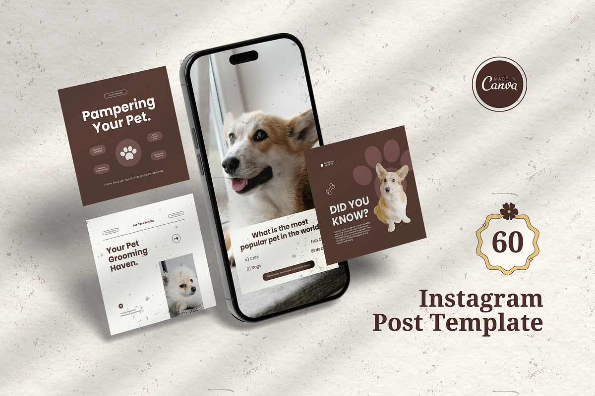 120 Pet Instagram Templates Canva, a Social Media Template by Branding Victory STD (Photo 3 of 10)