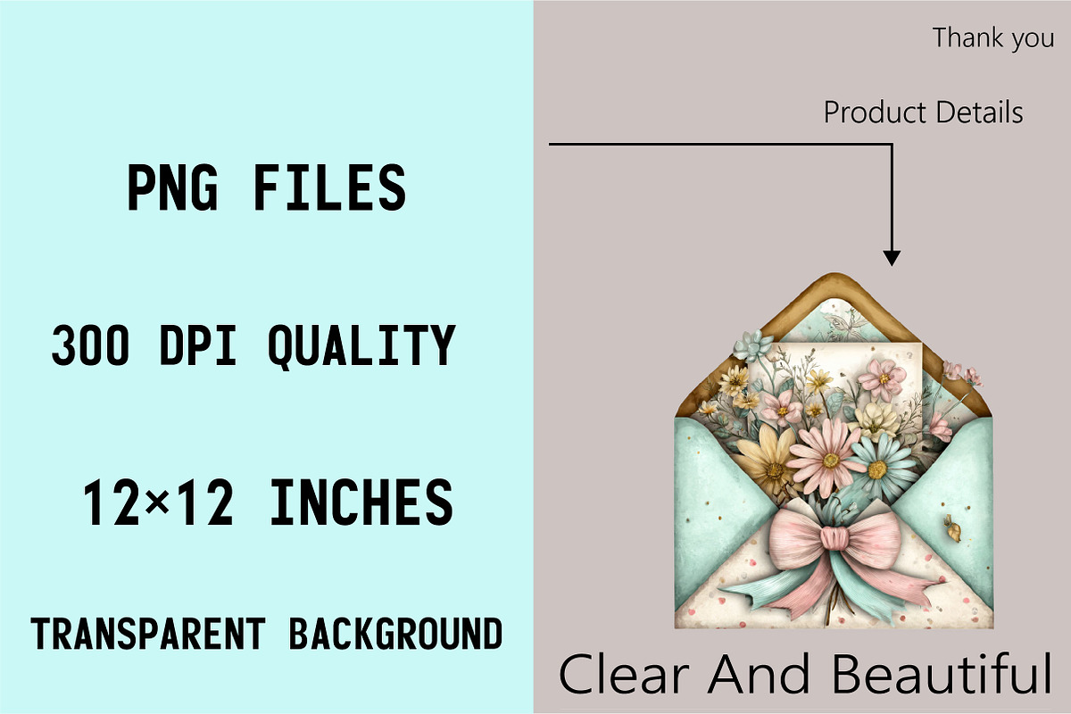 Whimsical Summer Envelope Clipart Bu, an Illustration by SVGArt (Photo 6 of 9)