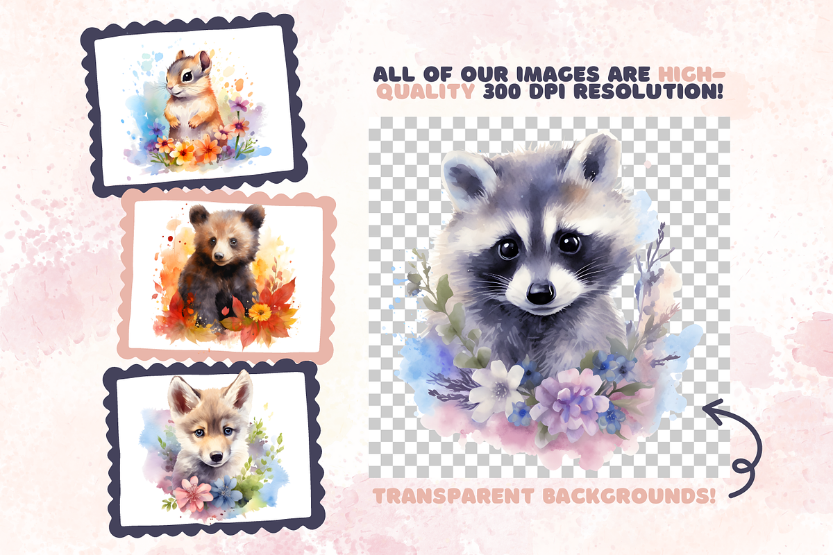Seasons Woodland Animals Bundle, an Animal Illustration by Whimsy & Wishes (Photo 2 of 7)
