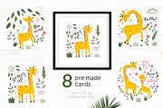 Giraffes Clipart & Pattern, a Background Graphic by Nafanya (Thumbnail 7 of 9)