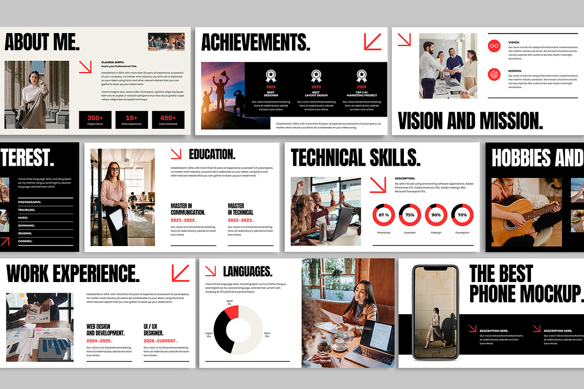 Resume Portfolio, a Presentation Template by Occy Design (Photo 3 of 6)
