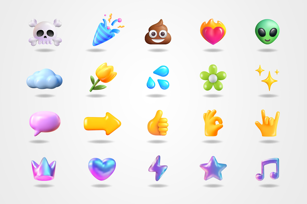 3D Emojis in Vector (20 Icons), an Emoji Icon by Cosmic Store (Photo 5 of 5)