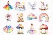 Watercolor Little Princess Clipart, a Seasonal Illustration by Design Market (Thumbnail 4 of 5)