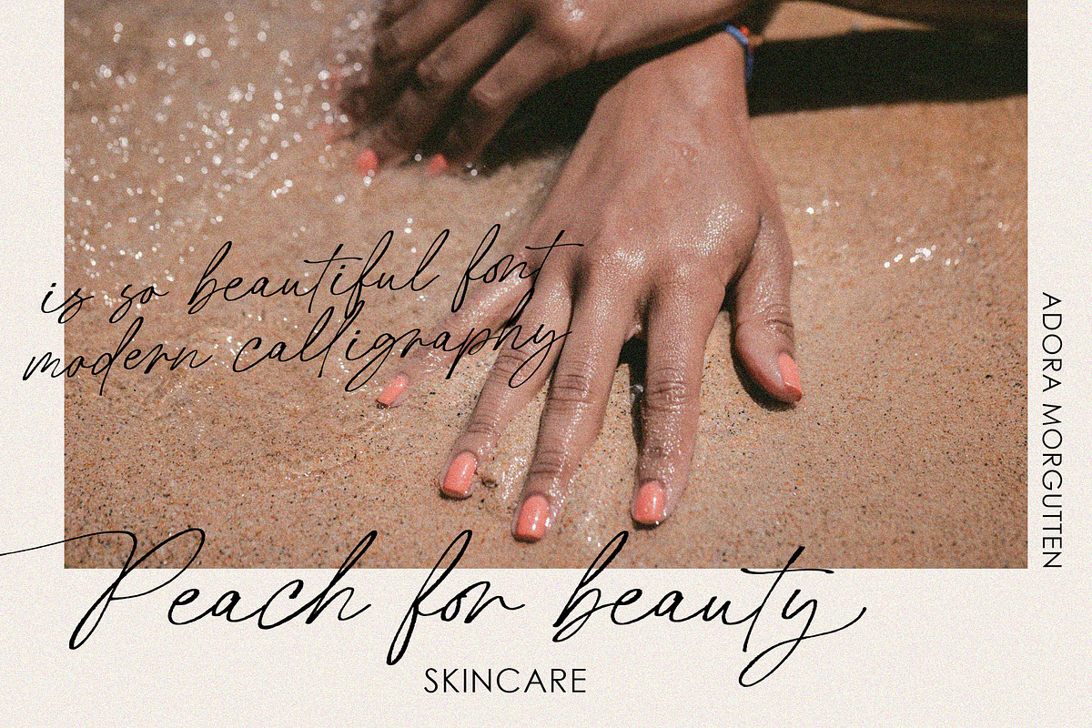 Adora Morgutten - Ink Calligraphy, a Script Font by Myn Type (Photo 8 of 18)