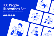 100 People Hand-Drawn Illustrations, a Person Illustration by Vectors Market (Thumbnail 1 of 13)