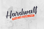 Hardwatt script, a Script Font by Gleb Guralnyk (Thumbnail 1 of 5)