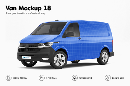 Van Mockup 18, an Advertising Mockup by Mockupix