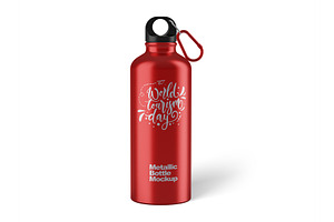 Metallic Bottle Mockup