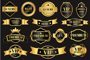 Golden Luxury Labels, a Finance Illustration by alexdndz