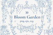 Bloom Garden Wedding invite clipart, a Decorative Illustration by Ekaproeka (Thumbnail 1 of 10)