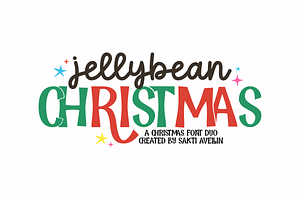 Jellybean Christmas - Font Duo, a Handwritten Font by SaktiAvellin