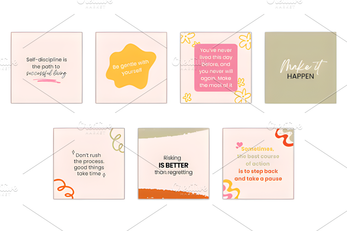 Instagram Quotes Canva Template, a Presentation Template by Ink Gallery (Photo 2 of 6)
