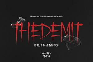 Thedemit - Horror Font Typeface