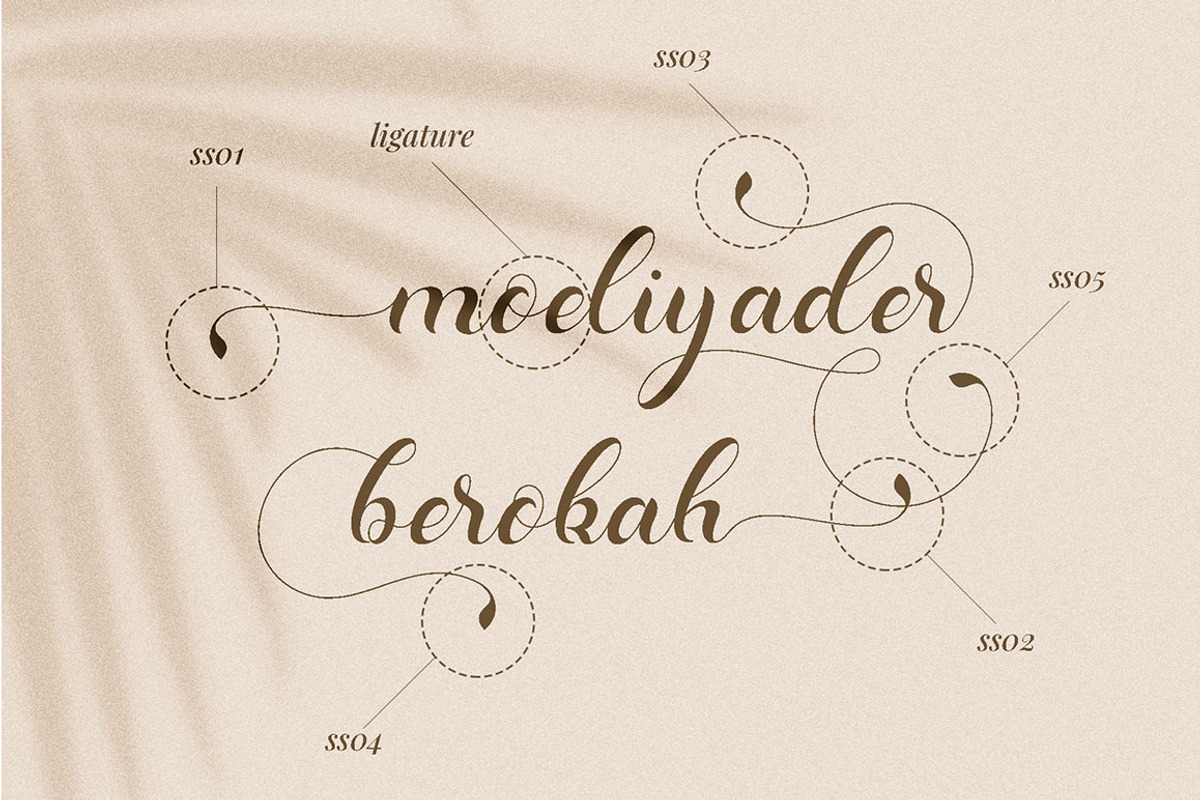 Dominica Calligraphy Script, a Script Font by Idea Studio (Photo 9 of 12)