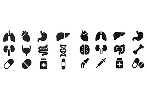 Health and anatomy icons featuring, a Healthcare Illustration by ZinetroN