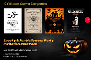 Halloween Party Invitation Card Pack, an Invitation Template by DesignGenix (Thumbnail 1 of 3)