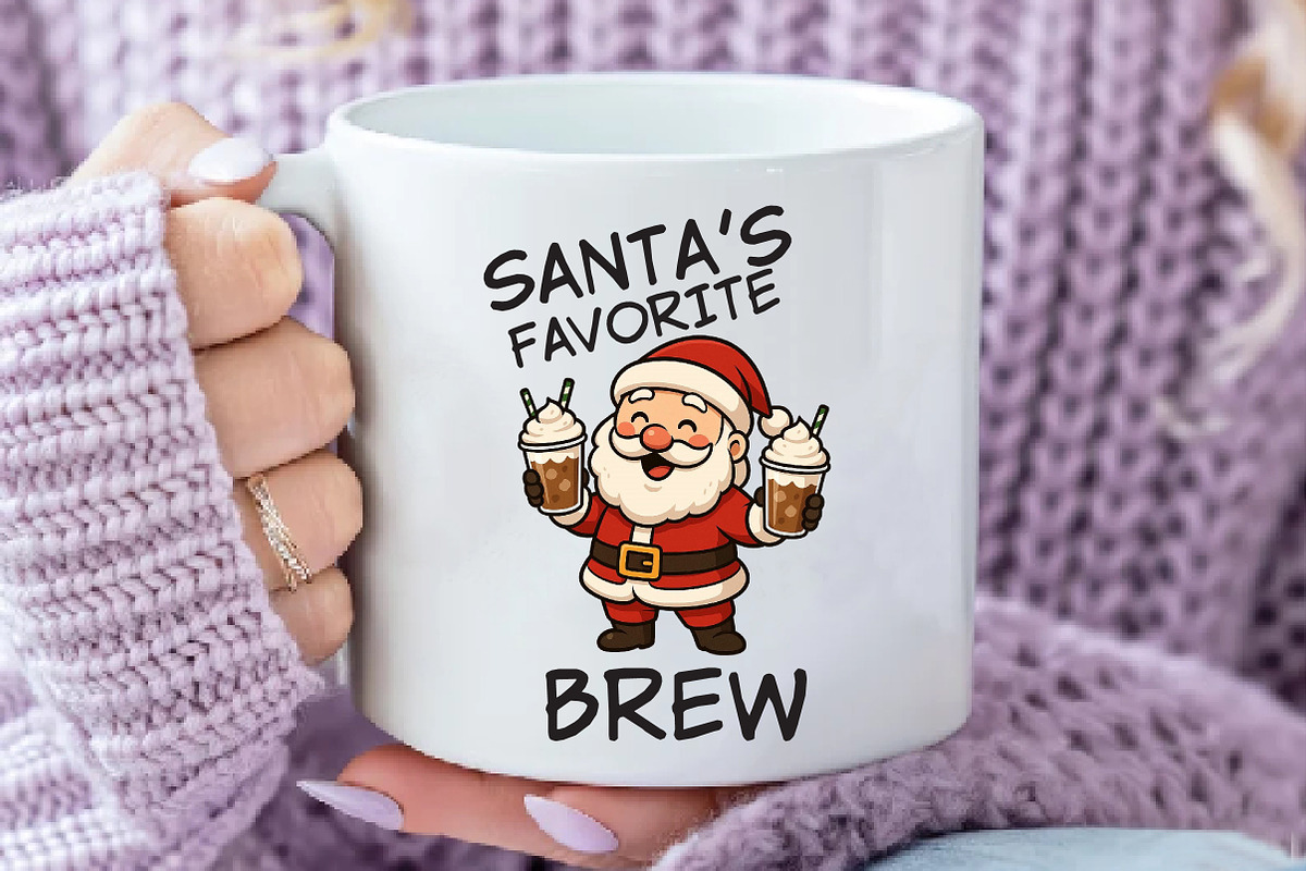 Christmas Santa's Favorite Coffee Pn, an Illustration by Daily.Designs (Photo 4 of 5)
