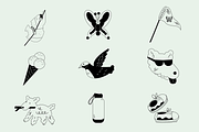 Summer Picnic. Line Graphic, a Person Illustration by Schumacher Shop (Thumbnail 12 of 13)