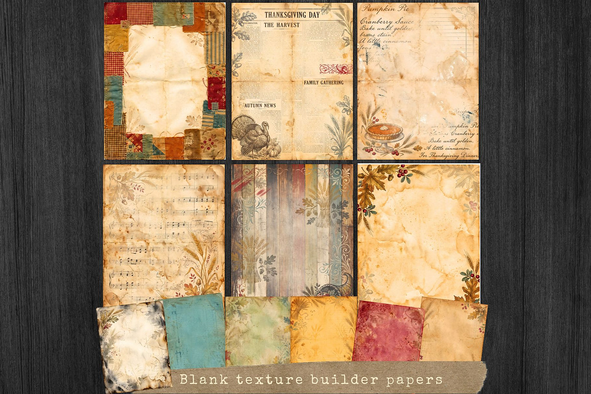 Thanksgiving junk journal Kit, an Object Graphic by ThatsDesignArt (Photo 15 of 21)