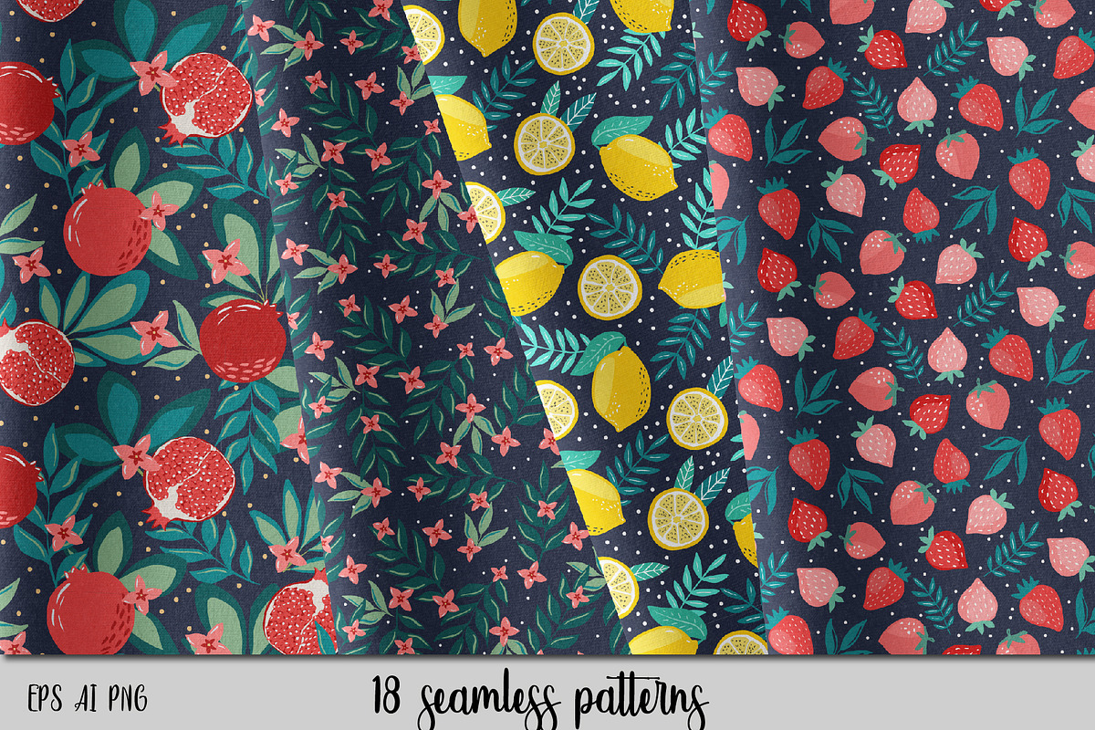 Fruit garden collection, a Decorative Illustration by Cozy pattern shop (Photo 7 of 9)