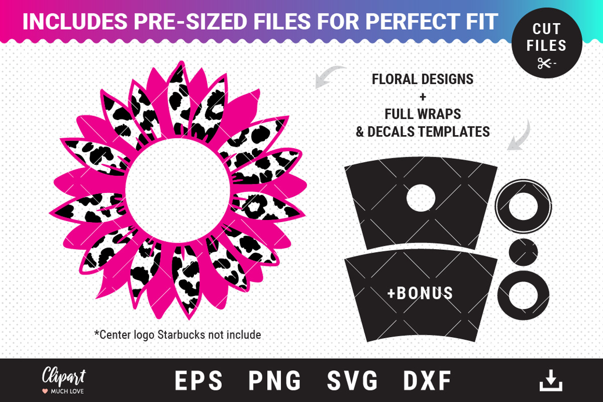 Sunflower Decal for 24oz Cold Cup, an Object Graphic by ClipartMuchLove (Photo 2 of 4)