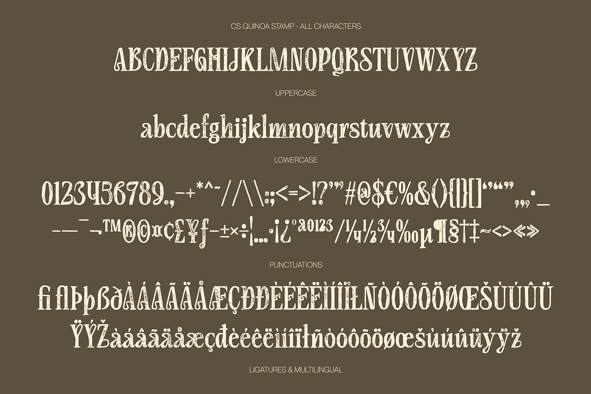 CS Quinoa Stamp, a Serif Font by Craft Supply Co. (Photo 8 of 8)