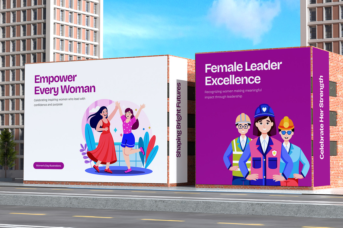 Women Day Illustrations Set, a Person Illustration by Brickclay (Photo 5 of 13)