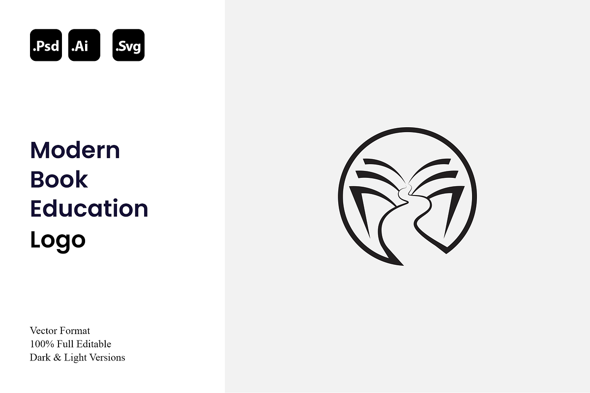 Modern Book Education Logo, a Branding & Logo Template by Luxury Logos (Photo 1 of 4)