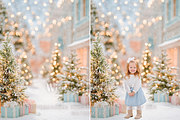 Pastel Snow Village Xmas Backdrop, a Background Photo by Winwin Design Art (Thumbnail 4 of 8)
