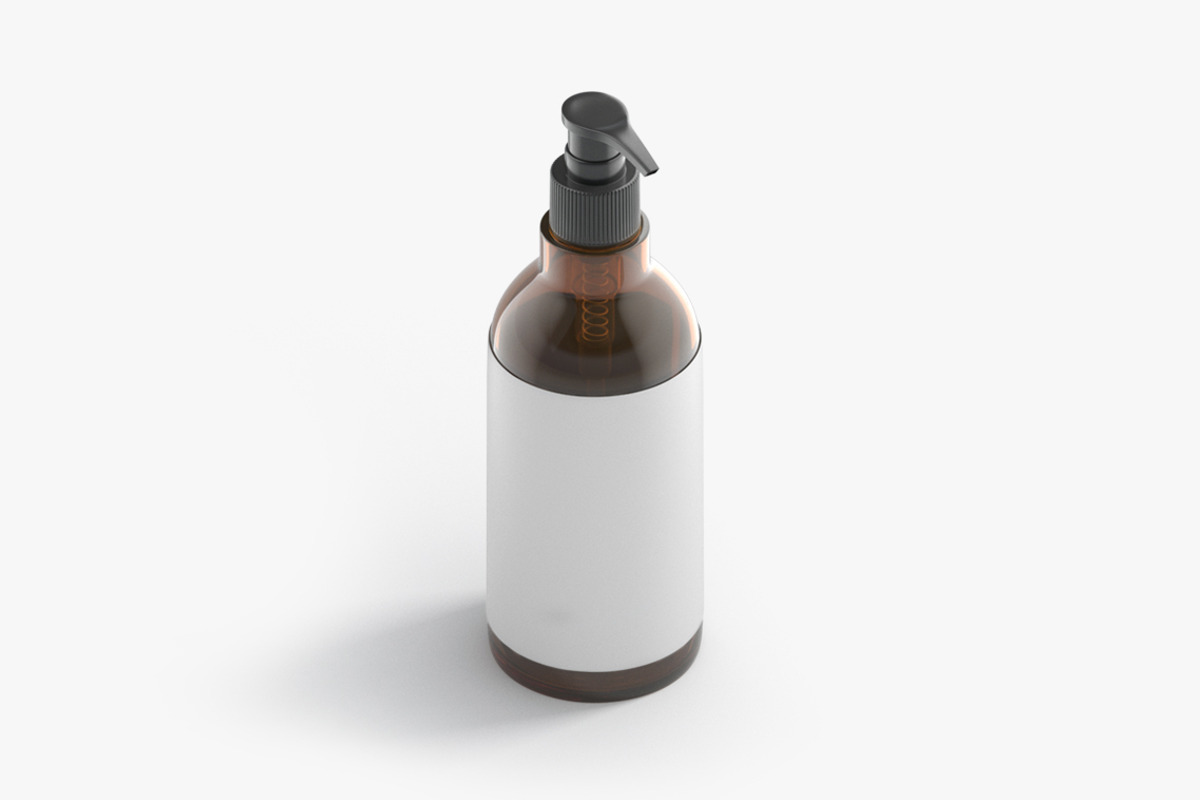Amber Pump Bottle 3D Model, an Object 3D Model by rebrandy (Photo 2 of 9)