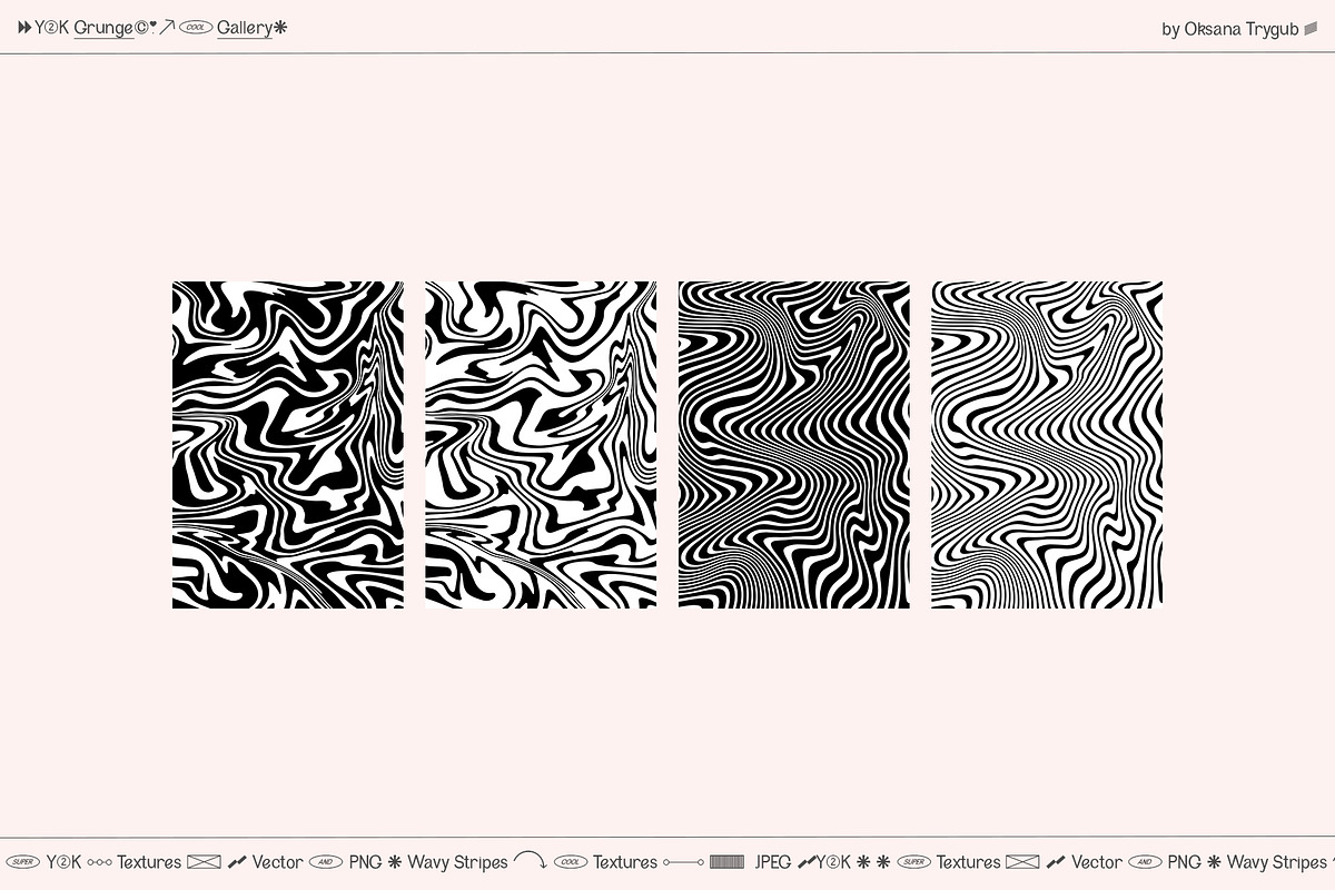 Wavy Stripe Texture & Distorted Line, a Texture Graphic by Oksana Trygub (Photo 6 of 14)
