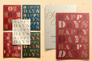 Typographic Christmas Invitation