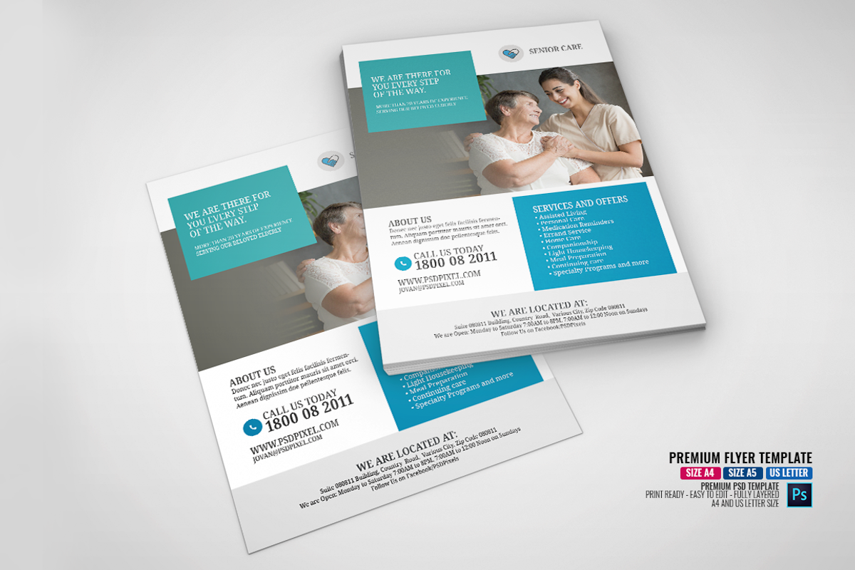 Home Care for Senior Flyer, a Flyer Template by PSDPixel (Photo 2 of 5)