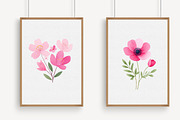 Watercolor Burgundy Flowers Png, an Illustration by Libby Wishes (Thumbnail 3 of 6)