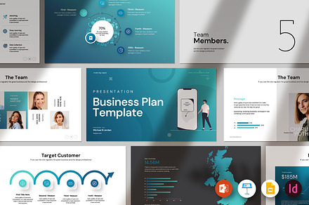 Business Plan PowerPoint Template, a Presentation Template by creathrivestudio