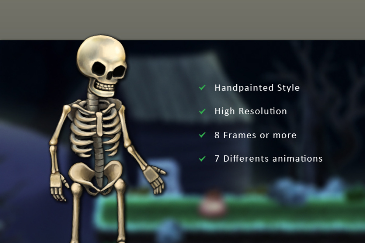 Character Spritesheet: Skeleton, an Object Graphic by LudicArts (Photo 1 of 2)