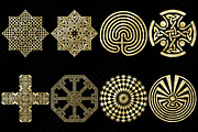 Gold Labyrinth,Mandala&Celtic Logos, a Healthcare Illustration by FrankiesDaughtersDesign (Thumbnail 4 of 4)