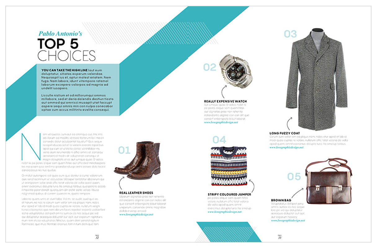 Magazine Template InDesign 09, a Magazine Template by Love Graphic Design (Photo 25 of 28)