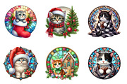 Christmas Cute Cat Ornament Bundle, an Illustration by SinaCreation (Thumbnail 3 of 7)