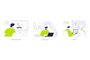 Working on computer abstract concept, a Technology Illustration by Visual Generation