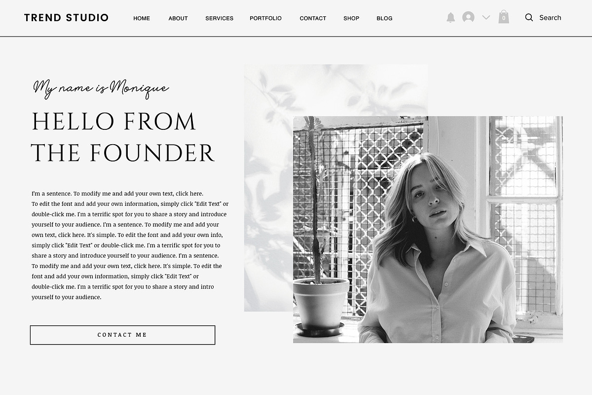 Ecommerce Wix Website Template, a Wix Template by Studio Luxe Creative (Photo 3 of 12)
