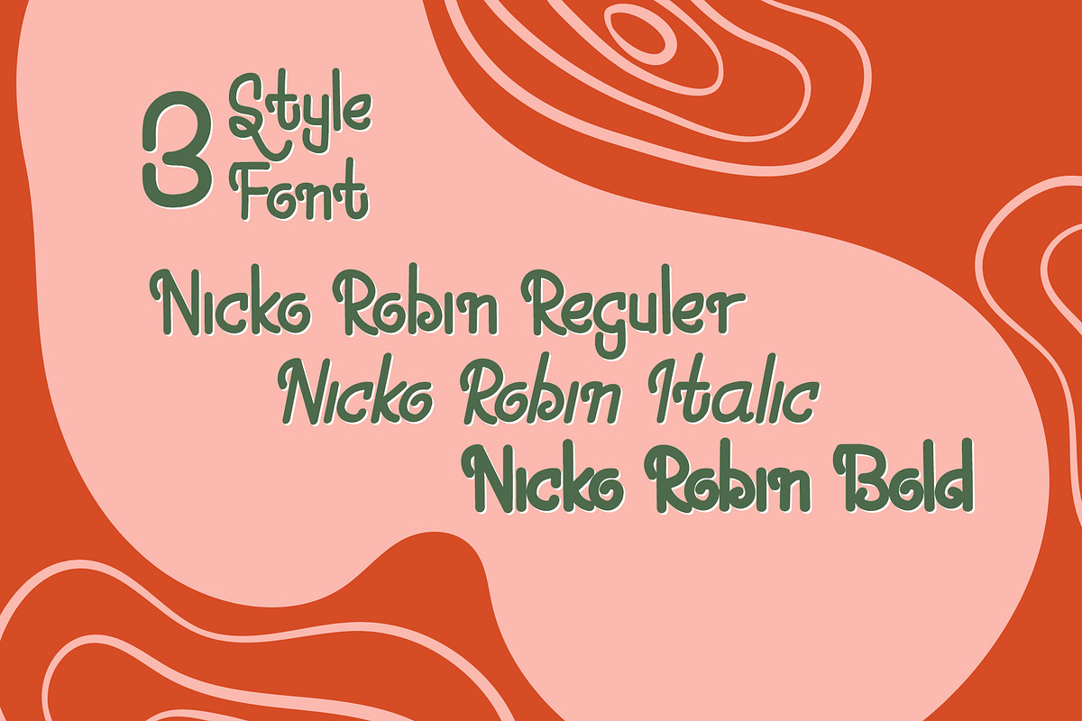 Nicko Robin a Stunning Display Font, a Sans Serif Font by Dawnside Graphic (Photo 3 of 11)