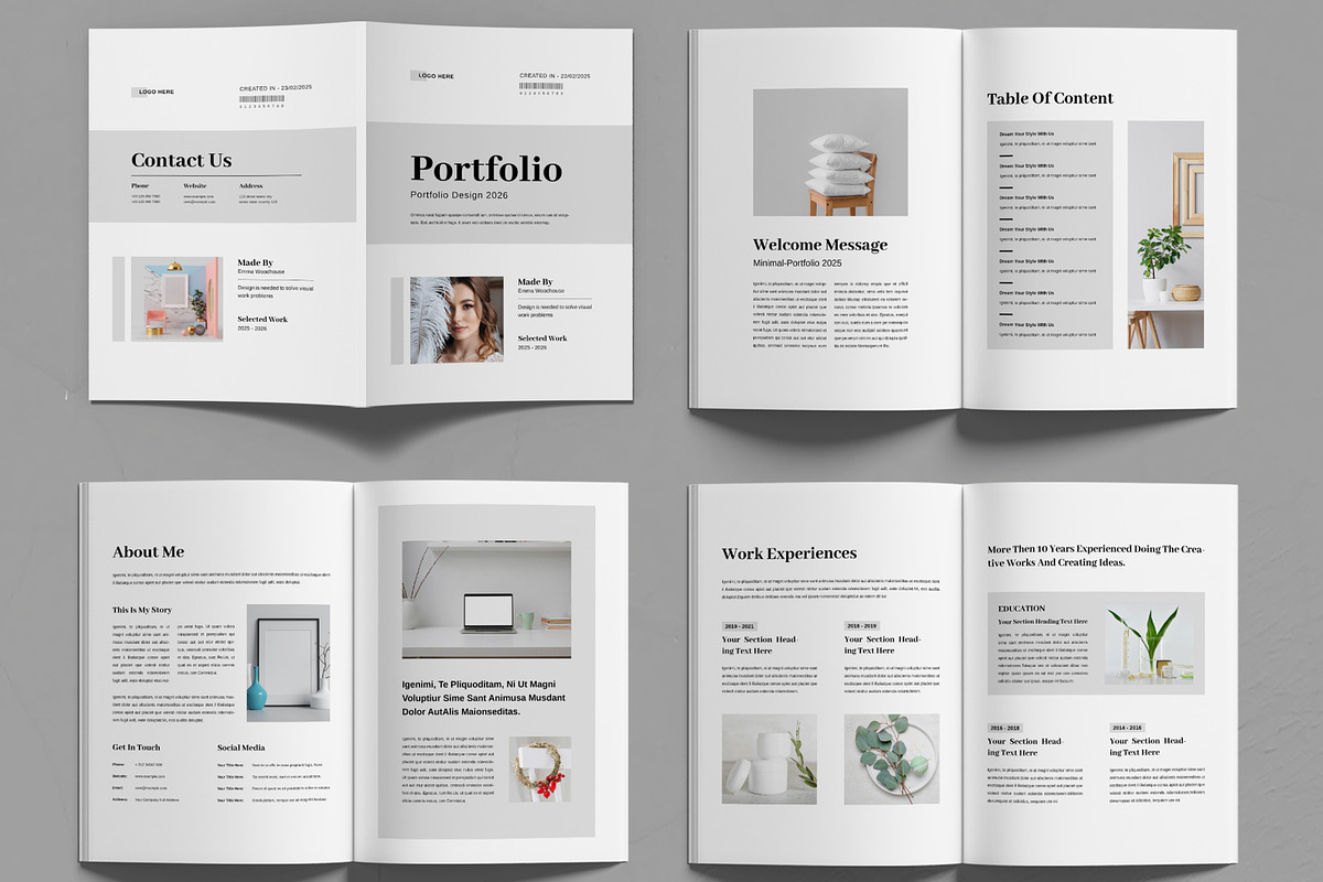 Portfolio Template Layout, a Magazine Template by MightyDesign (Photo 2 of 6)