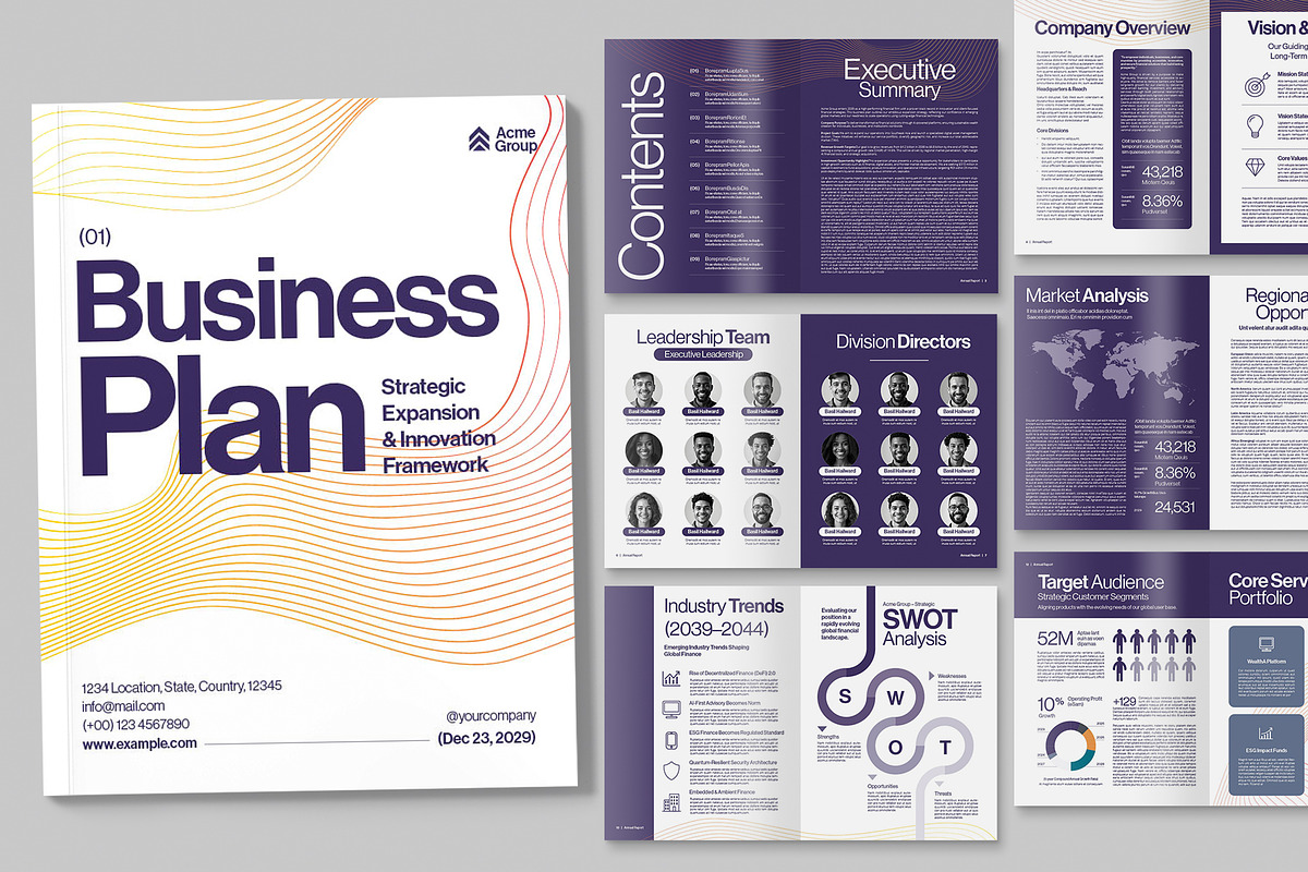 Business Plan Template, a Brochure Template by BrandPacks (Photo 6 of 6)